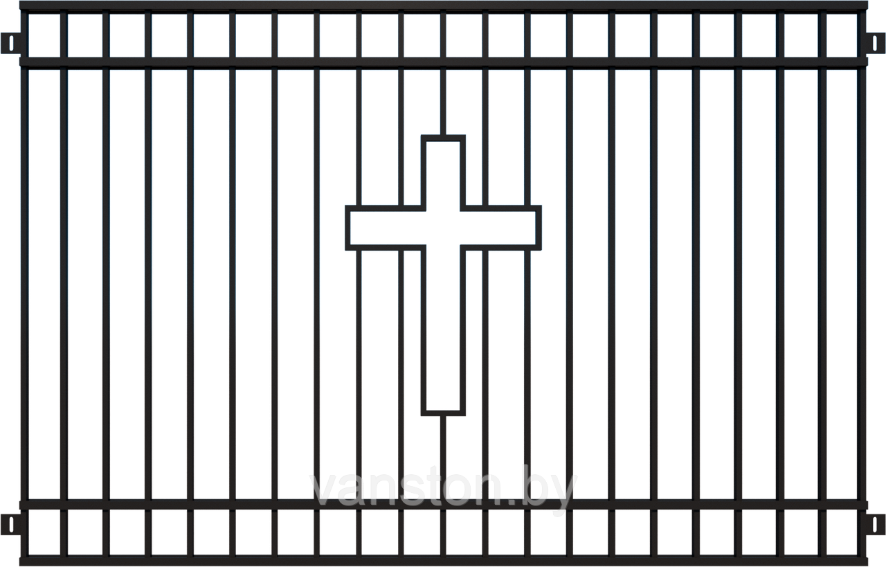 Забор металлический "Костел", тип 14