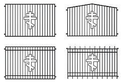 Заборы металлические, серия "Церковь", для церквей, кладбищ
