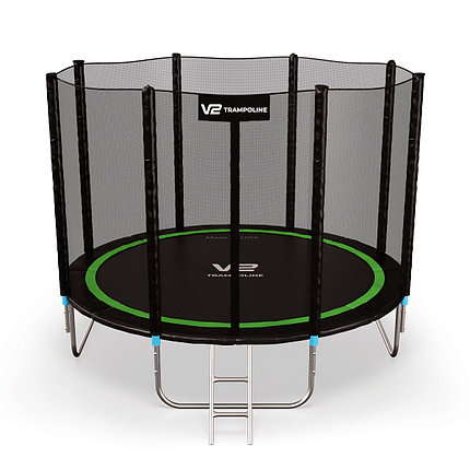 Батут V2 Trampoline Greenline 312 см с сеткой и лестницей), фото 2