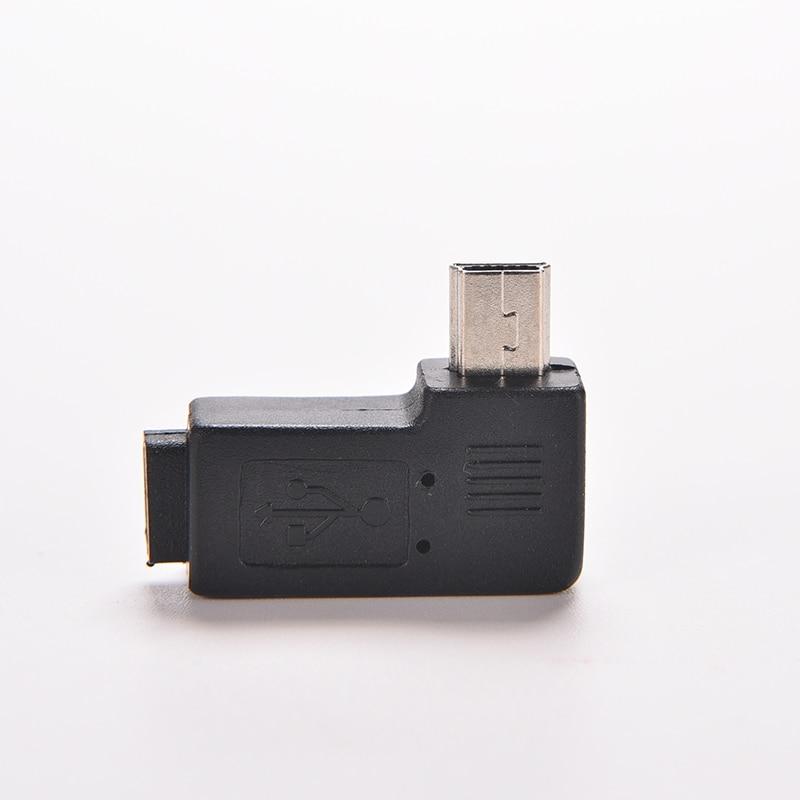 Переходник microUSB (гнездо)-miniUSB (штекер), угловой (90 градусов), направленный влево - фото 4 - id-p179538994