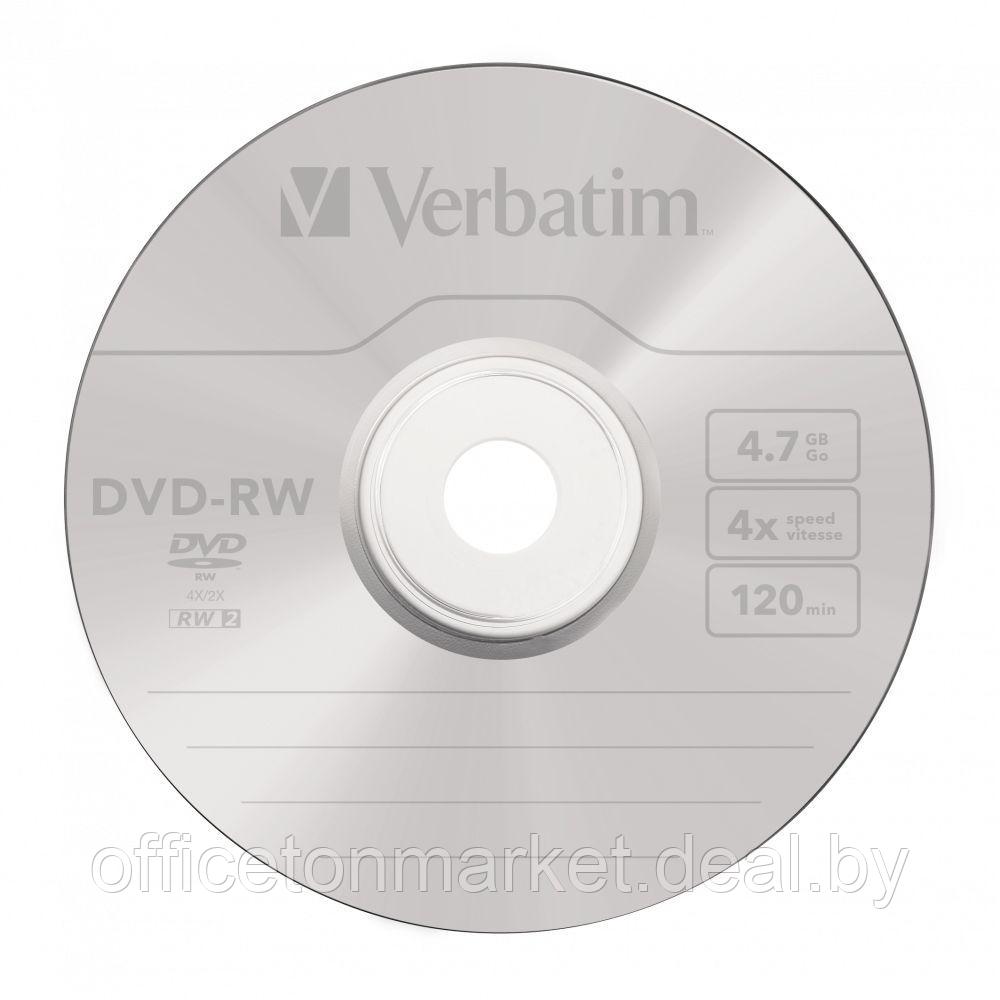 Диск Verbatim, DVD-RW, 4.7 гб, круглый бокс, 10 шт - фото 3 - id-p137117960