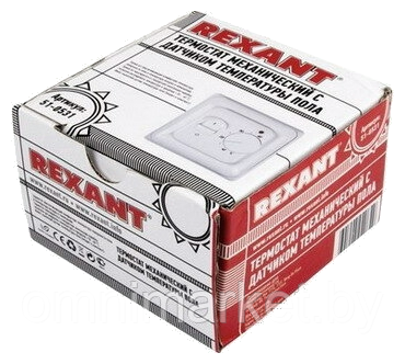 Терморегулятор механический Rexant R70XT белый (51-0531) с датчиком температуры пола, белый - фото 2 - id-p179540502