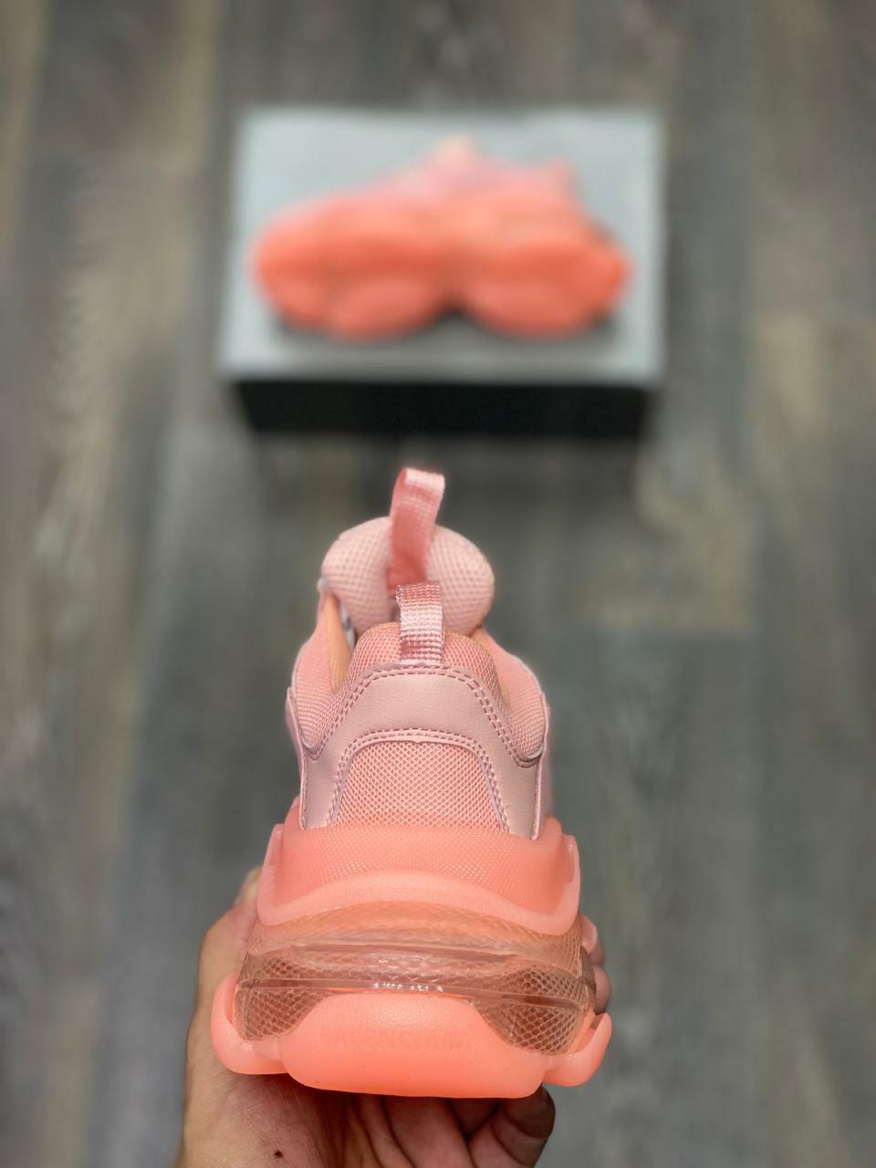 Кроссовки Balenciaga Triple S Pink Clear Sole - фото 4 - id-p179542141