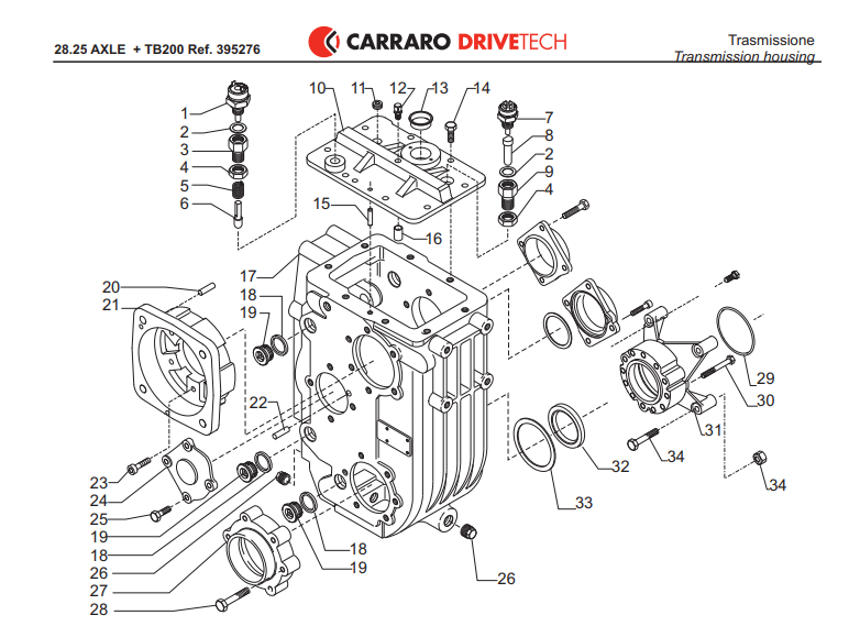 Коробка передач BME 1565. Carraro TB200