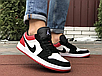 Кроссовки Nike Air Jordan 1 Low красно-черные, фото 2