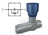 Дроссель с обратным клапаном VRFU 90° 1/4