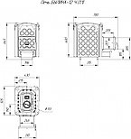 Печь для бани Былина-12 Ч Панорама, фото 2