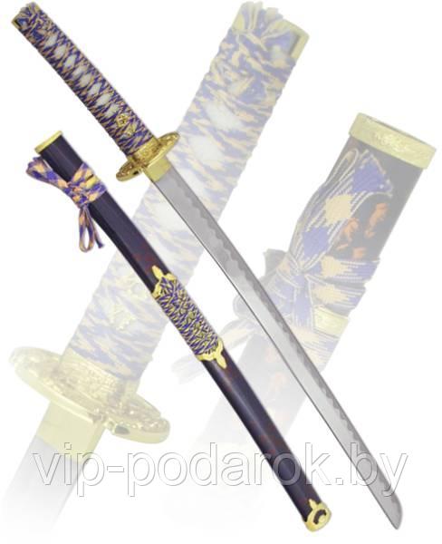 Японский меч катана золотисто-сиреневая - фото 1 - id-p179544253
