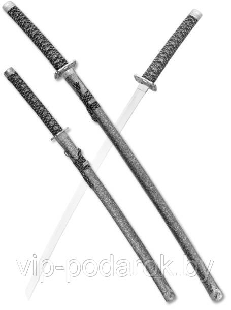 Набор 2 черых самурайских мечей: катана и вакидзаси - фото 1 - id-p179544258