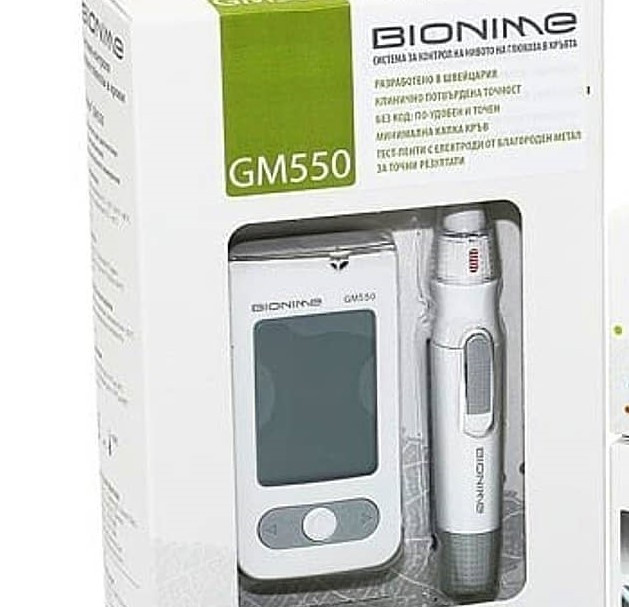 Глюкометр бионайм GM550 +50 тест полосок в комплекте