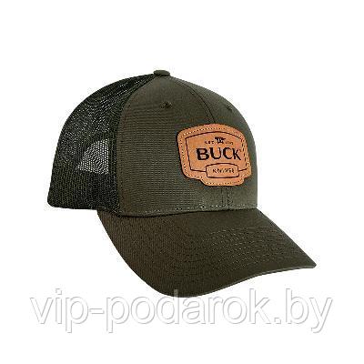 Бейсболка OD Green Leather Patch Cap B89139