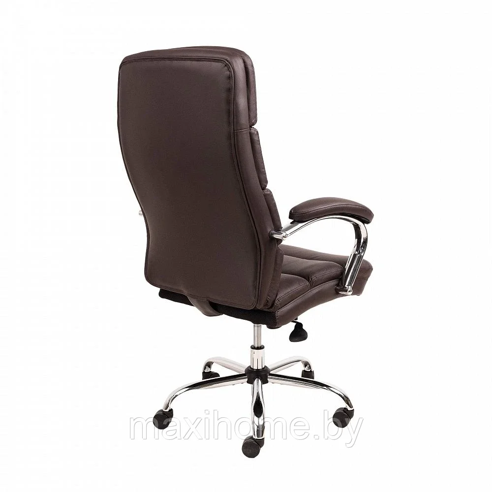 Кресло поворотное AUGUST, CHROME, ECO (темно-коричневый) - фото 7 - id-p179544921