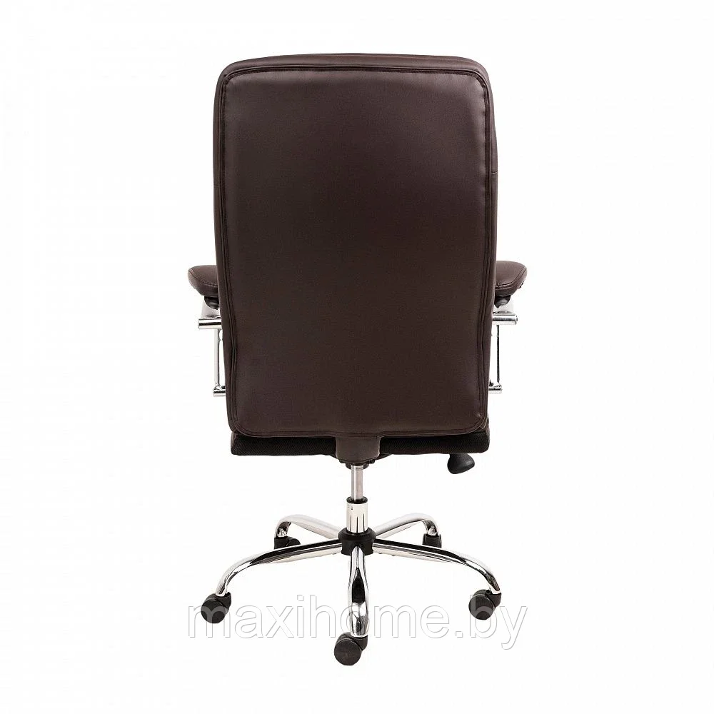 Кресло поворотное AUGUST, CHROME, ECO (темно-коричневый) - фото 4 - id-p179544921