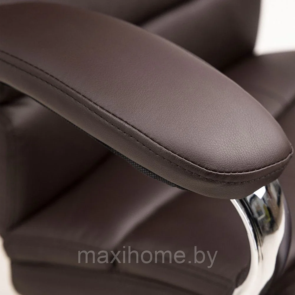 Кресло поворотное AUGUST, CHROME, ECO (темно-коричневый) - фото 5 - id-p179544921