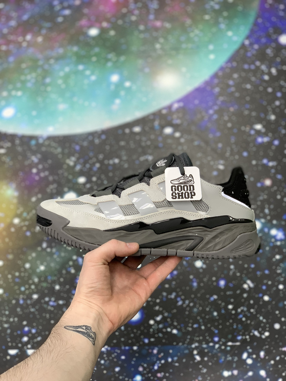 Кроссовки Adidas NITEBALL Grey Black