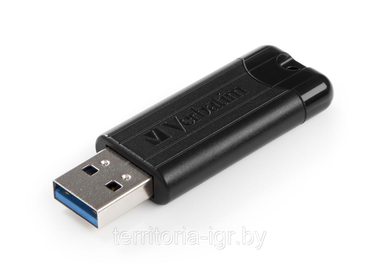 USB-накопитель 3.0 64Gb PinStripe 49318 черный Verbatim - фото 2 - id-p179557946