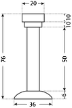 Ограничитель дверной прямой  АЛЛЮР ст.бронза БЛИСТЕР (360,40), фото 2
