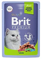 Brit Premium пауч для взрослых кошек, ягненок в желе, 85г