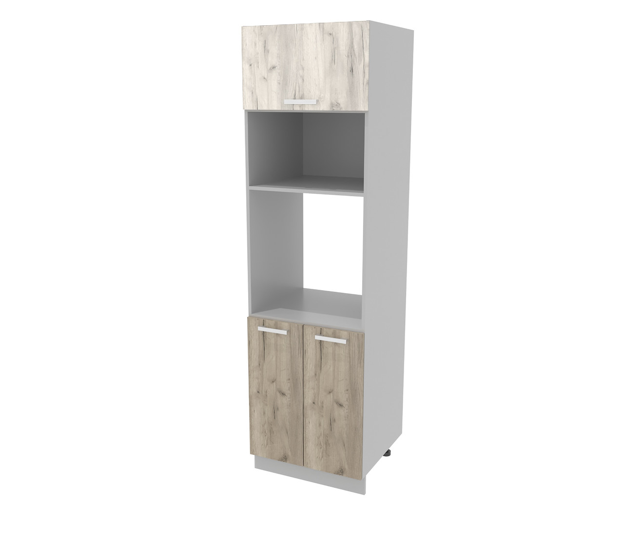 Шкаф для кухни Мила Лайт ПШД №18 Дуб белый - Дуб серый