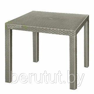Пластиковый стол для дачи Rodos Серо-коричневый - фото 1 - id-p179574142