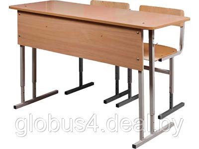 Комплект ученический ШК-110 (двухместный стол регулируемый + 2 стула) - фото 1 - id-p22594693