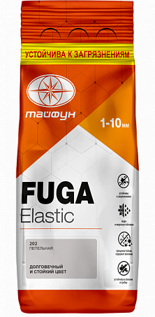 Фуга "Тайфун Elastic" светло-серая, №034, 2кг