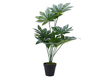 Искусственное растение "Аралия" в горшке, пластик, 54х58 см , зеленый