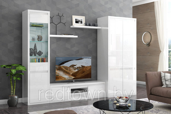 Гостиная модульная Норден белый глянец (ID#179600471), купить на Deal.by