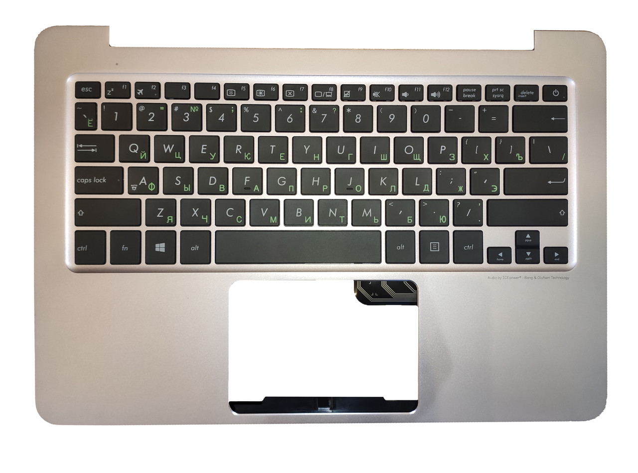 Верхняя часть корпуса (Palmrest) ASUS UX305 с клавиатурой, серебристый - фото 1 - id-p179600489