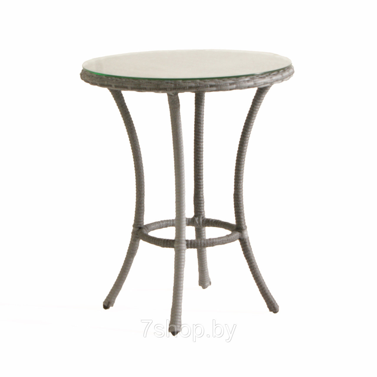 Стол садовый кофейный круглый DECO , серый - фото 2 - id-p179601433