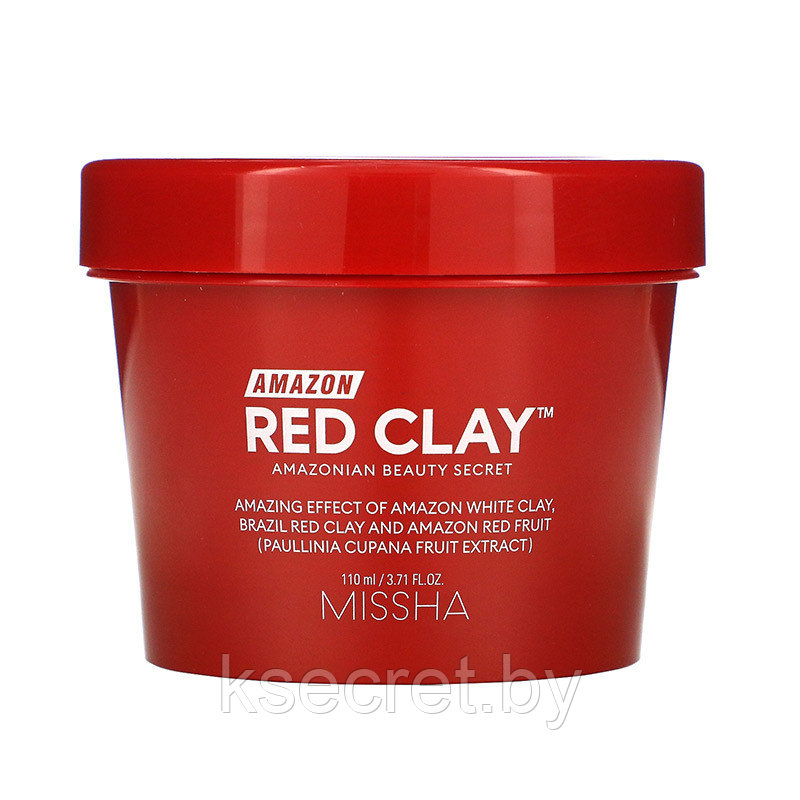 Маска для лица на основе красной глины Missha Amazon Red Clay Pore Mask 110 мл - фото 1 - id-p179603853