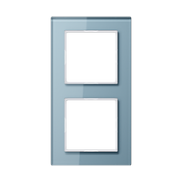 Jung A creation - Рамка 2 поста (стекло серо-голубое)