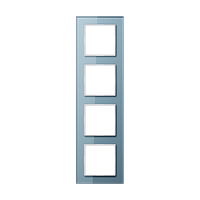 Jung A creation - Рамка 4 поста (стекло серо-голубое)