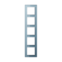 Jung A creation - Рамка 5 постов (стекло серо-голубое)