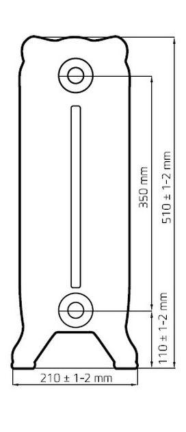 Радиатор чугунный Радимакс Windsor 350 [1 секция] - фото 2 - id-p179607757