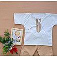 Комплект крестильный для мальчика в подарочной упаковке NK Baby (р.62,68,74,80-86) бежевый, фото 3