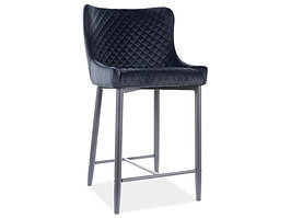 Стул барный SIGNAL COLIN B H-2 VELVET Bluvel 19 черный/черный