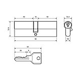 Цилиндровый механизм Стандарт Z.I.90-5K (40х10х40) CP 5кл англ.ключ/ключ (120,12), фото 2