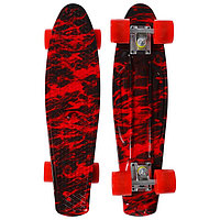 Скейтборд R2206, размер 56х15 см, колеса PU, АBEC 7, алюминиевая рама, цвет красный