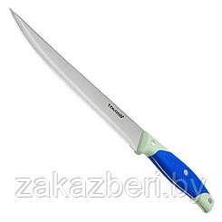 Нож кухонный 200мм с синей прорезиненной ручкой "Универсал" (Китай)