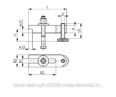 Ступенчатый прихват, с регулируемым опорным винтом № 6315V - фото 2 - id-p22605173