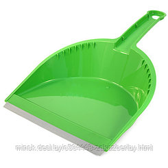 Совок для мусора с резинкой пластмассовый "Стандарт" 23,5х33х5см, ярко-зеленый (Россия)
