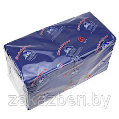 Салфетки бумажные 24х24см "Сыктывкарские", 2 слойные, 250 штук в упаковке, сырье - 100% целлюлоза, синий,
