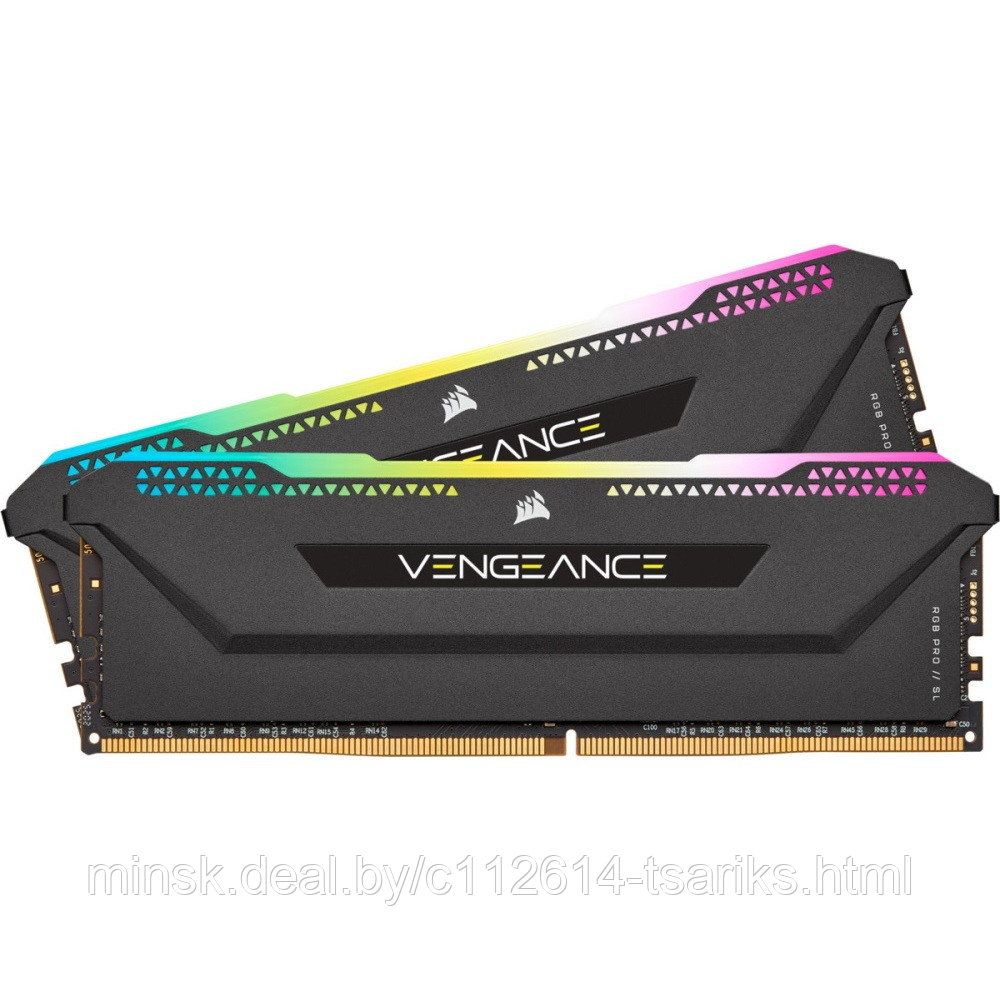 Corsair DDR4 16GB (2x8GB) Vengeance RGB PRO SL DIMM 3600MHz CL18 black, N - фото 1 - id-p179618196