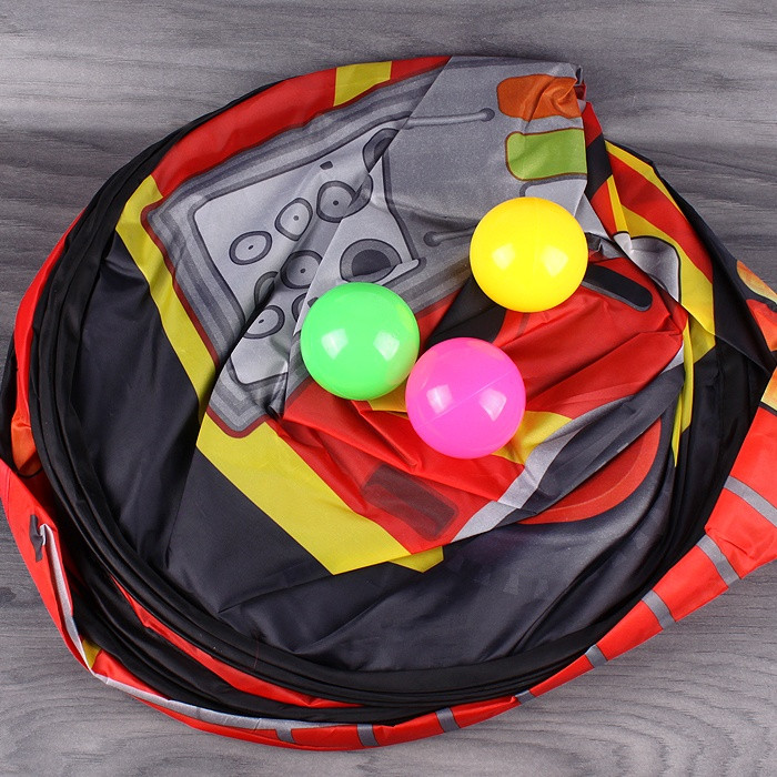 Палатка игровая детская "Пожарная машина" + 50 шаров . Игрушка - фото 3 - id-p179619199