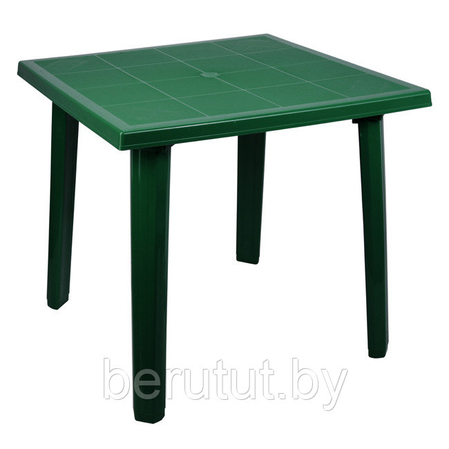 Стол пластиковый Верона квадратный 80х80 см бежевый Зелёный - фото 1 - id-p179619741