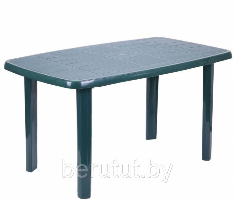 Стол пластиковый Верона овальный 140х80 см, бежевый Зеленый - фото 1 - id-p179620205