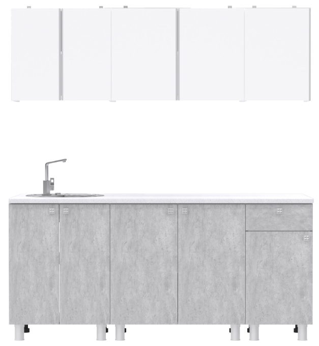 Кухня КГ1 1800 (2 варианта цвета) фабрика SV-мебель (ТМ Просто хорошая мебель)