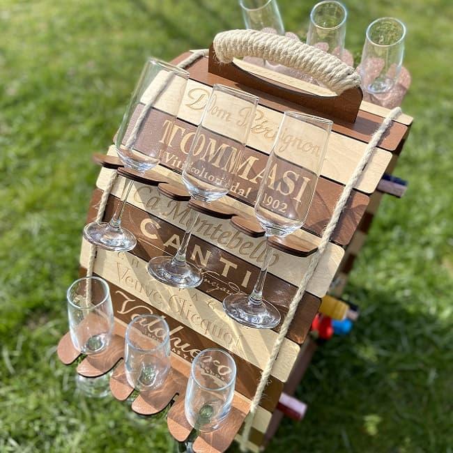 Мини-бар бочка на 14 бутылок «ЭСТЕТ» со штопором в комплекте - фото 4 - id-p179621228