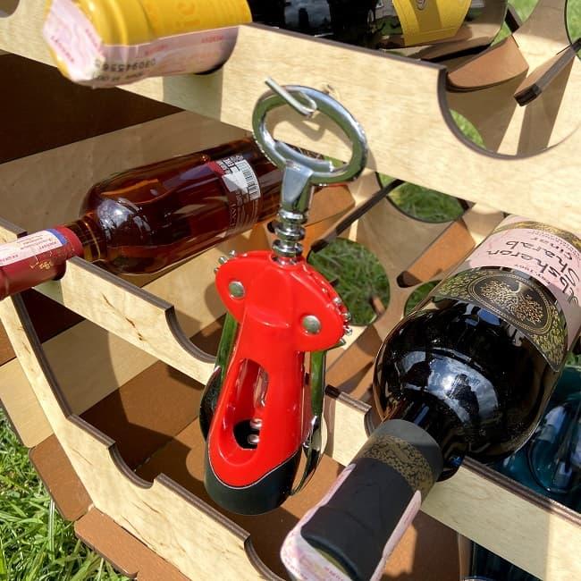Мини-бар бочка на 14 бутылок «ЭСТЕТ» со штопором в комплекте - фото 7 - id-p179621228